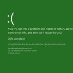 Windows 10 Insider Previewの「死のスクリーン」は青から緑に