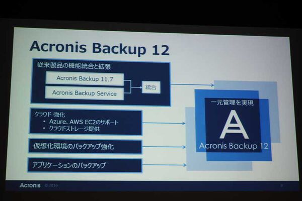 ASCII.jp：アクロニス、中核製品の「Acronis Backup」を4年ぶりに機能刷新