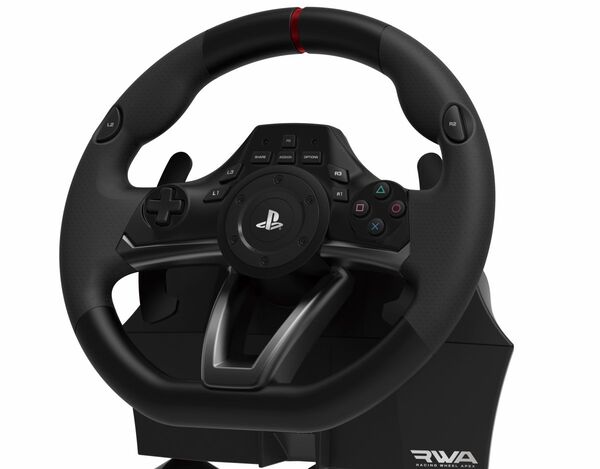 机にガッチリ固定で快適操作が可能なステアリング型コントローラー