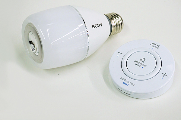 ソニー LED電球スピーカーLSPX-103E26＋LineMe Ceramicリモコン取り扱い説明書付属