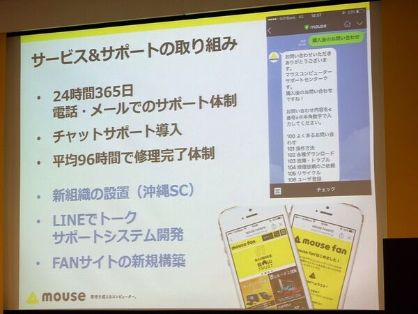 ASCII.jp：24時間365日対応、mouseの「LINEでトークサポート」が画期的