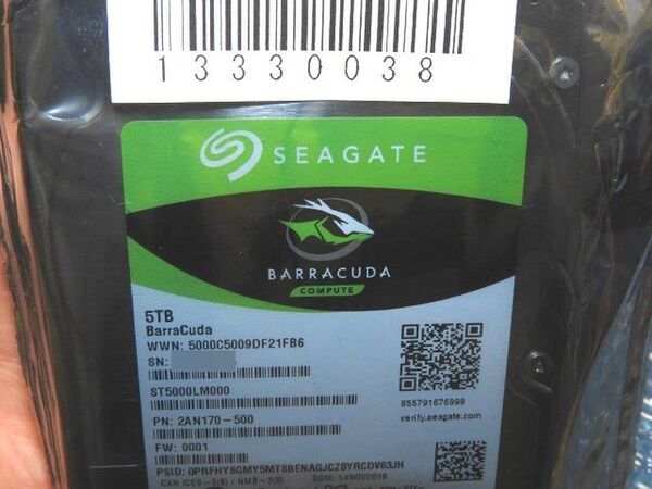 Seagate BarraCuda 5TB HDD 2.5インチスマホ/家電/カメラ