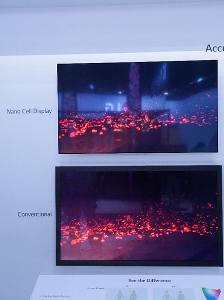 LGによる「Nano Cell Display」の展示
