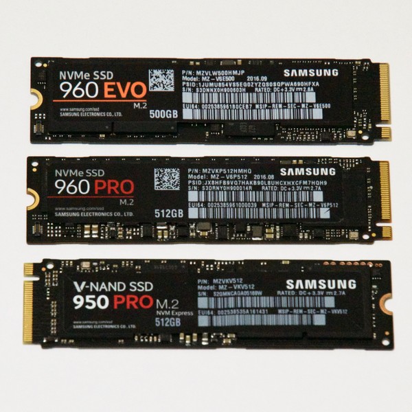Samsung NVMe SSD M.2 960 Pro 512GB