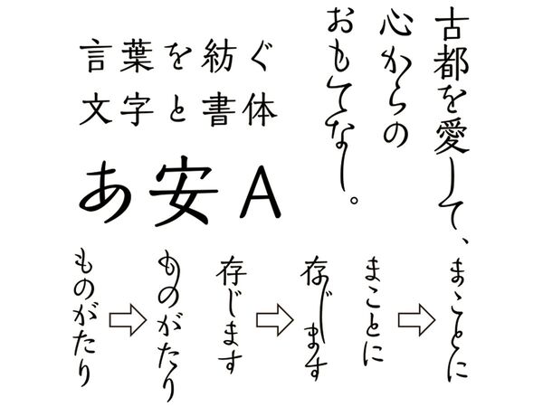 Ascii Jp モリサワ 言葉によって文字の形が変化する みちくさ など新フォントをリリース