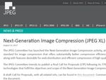新規格“JPEG-XL”の技術公募を開始、圧縮率60％向上を目指す