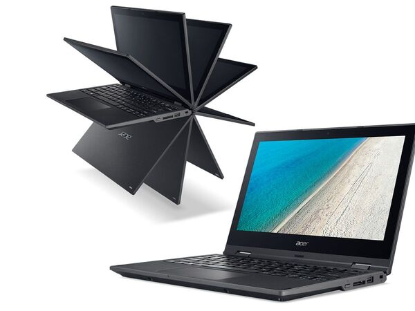 Acer、TravelMate Spin B1シリーズにMILスペック準拠のタフネスモデル