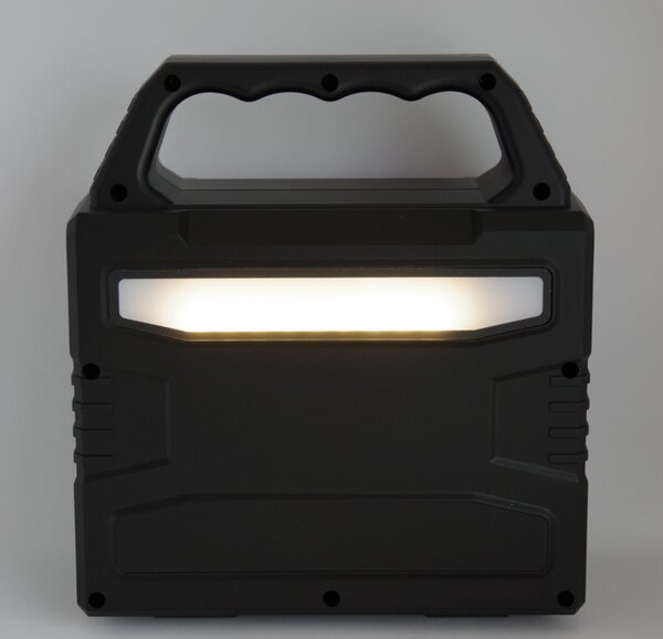 操作パネルのLED緊急照明ランプのボタンを押すことで、ポータブル電源本体は2段階の明るさの非常時ライトにもなる