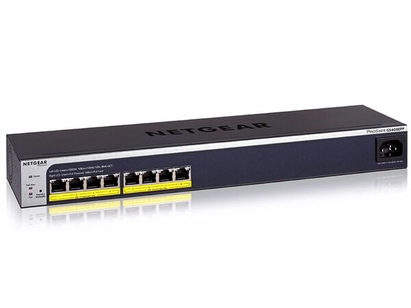NETGEAR POE対応スイッチハブ GS418TPP ASCII.jp：30W PoE+給電対応の