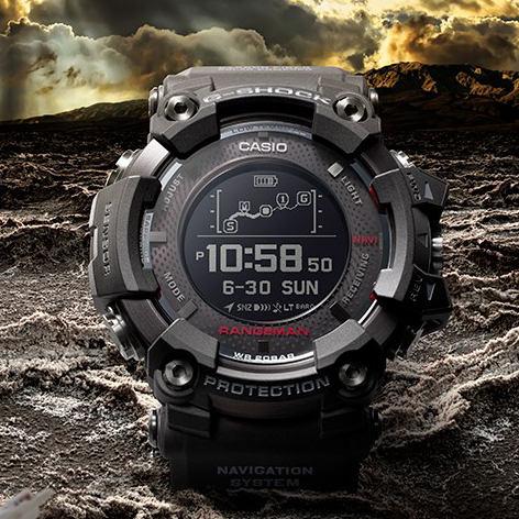 G-SHOCK、世界初ソーラー＆ワイヤレス充電のGPS搭載「RANGEMAN」登場