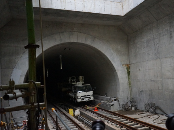 相鉄（西谷駅）側のトンネル