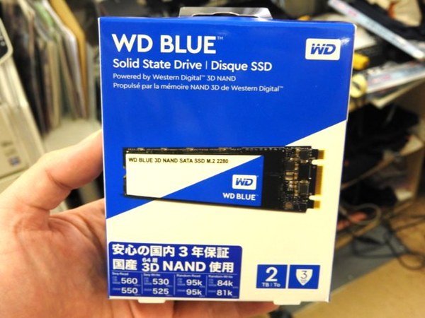 WD BLUEシリーズ 3DNAND採用 M.2 SSD 2TB