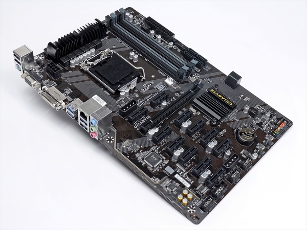 B85 マイニング マザーボード 8GPU CPU SSD (電源供給なし)-