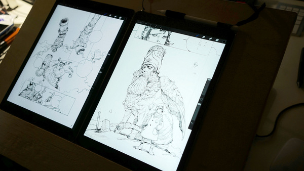 Ascii Jp Ipad Pro2台の変態仕様で見開き漫画を描くのはあの漫画家 1 4