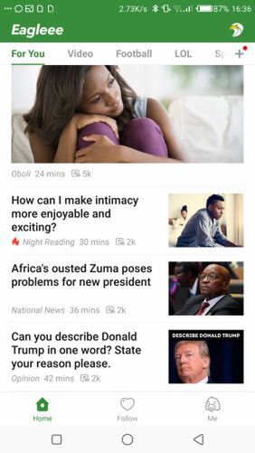 アフリカ発のニュースアプリ「Eagleee News」