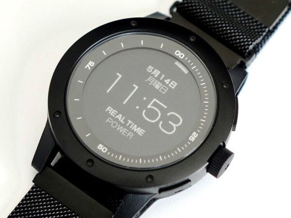 MATRIX POWERWATCH X ブラック 充電不要の防水スマートウォッチ「MATRIX PowerWatch X」 - ケータイ Watch