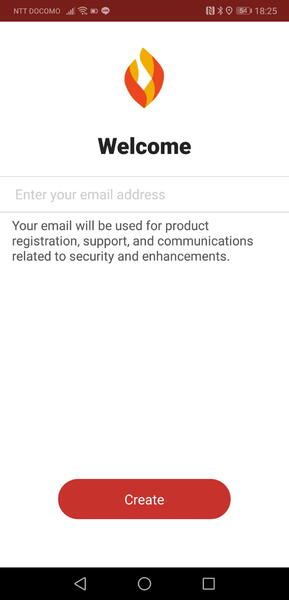 まずはユーザー登録のためにメールアドレスを入力
