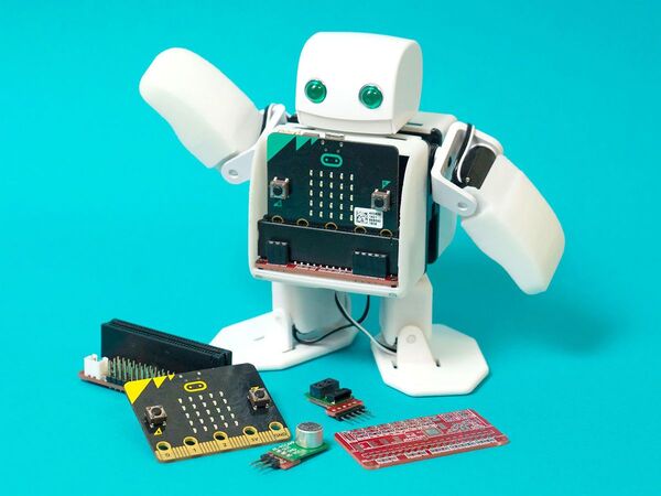 micro:bit搭載のプログラミング学習用ロボット「PLEN:bit」