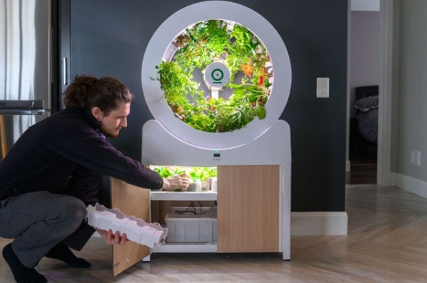 室内で野菜や果物を栽培できるドラム型家庭菜園「OGarden Smart」