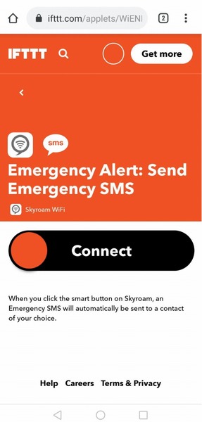 筆者はあらかじめ入力したテキストメッセージを、Smart Buttonが押されたときにスマホにSMSで送信するアプレットを実行するよう設定した