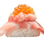 かっぱ寿司「本鮪大とろ」の三段つかみ寿司