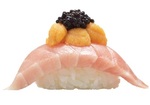 かっぱ寿司「三段つかみ寿司」にランプフィッシュキャビア