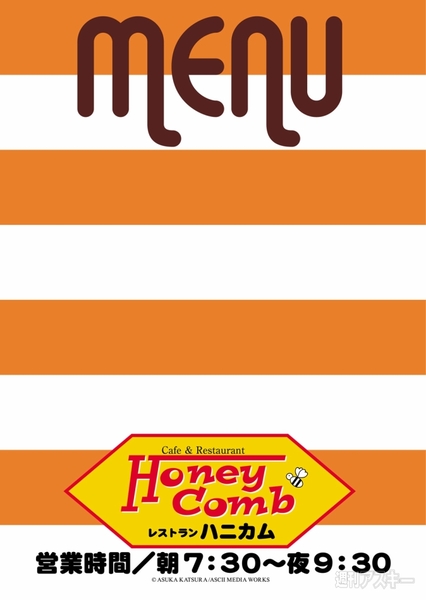 ハニカムクリアファイル：メニュー面