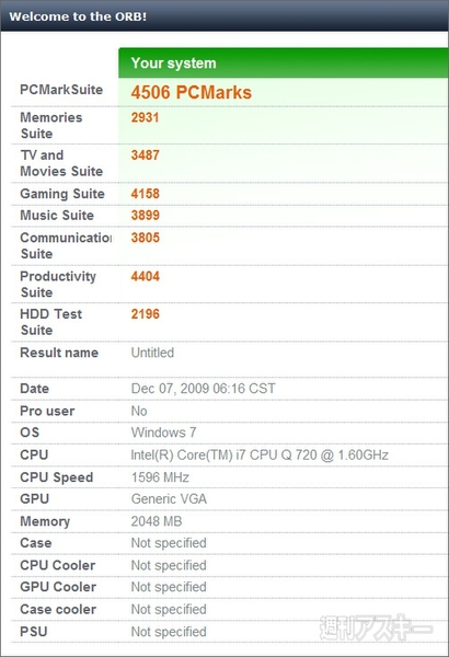 i7＆BDのデル製ノート『Studio15』レビュー（2）：ベンチマーク結果