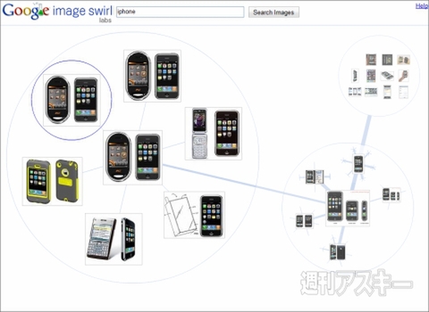 Google image swirl：関連画像をたどって検索
