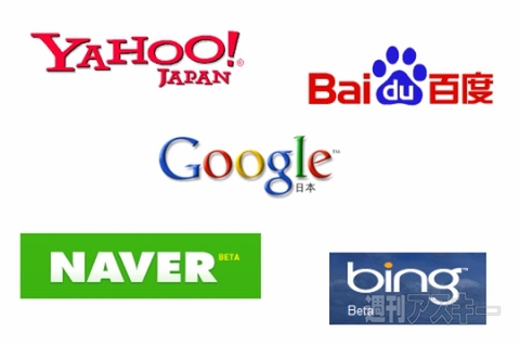 Google、ヤフー、バイドゥ、ネイバー、Bing、群雄割拠を制するのは誰か!?