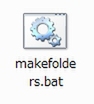 バッチファイルでフォルダー作成
