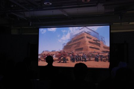 大明宮の建造シーン（再現）