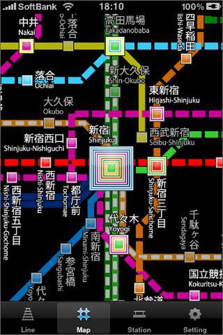 山手線、埼京線、総武/中央線、丸ノ内線、東西線、副都心線、新宿線、大江戸線、小田急線、京王（新）線、西武新宿線……こんなにあるのに見やすいよねっ！