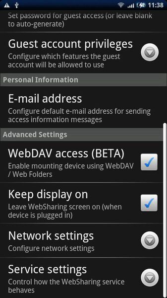 WebSharing File/Media Sync