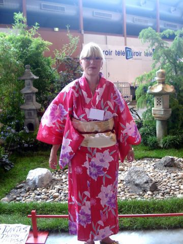 和服姿の来場者