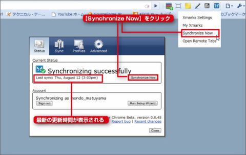 Xmarks Bookmarks and Password Syncで遊ぼう!!