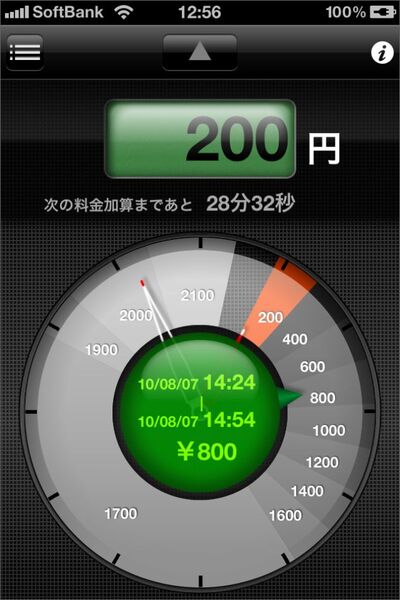 TAXIメーターと同じで、心臓によくない