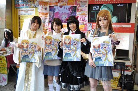 “禁書”×“俺妹”のコラボクリアーポスター配布イベントで1000人以上のファンがアキバに集結！