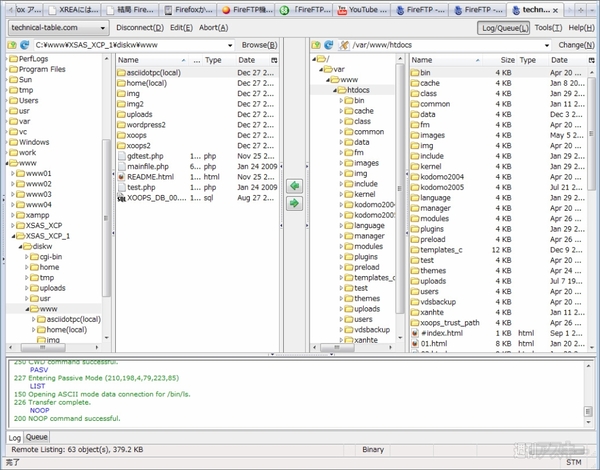 Firefox：高機能FTPアドオン：FireFTP