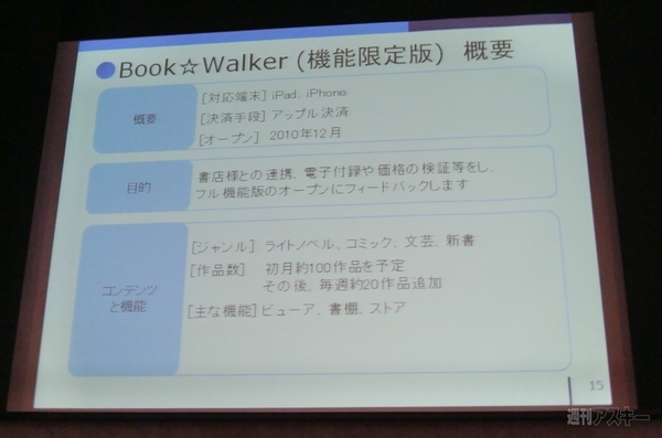 角川グループの新電子書籍プラットフォーム『Book☆Walker』