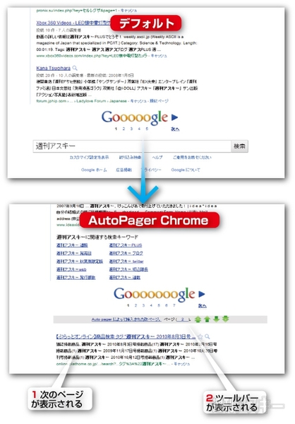 AutoPager Chromeで遊ぼう！