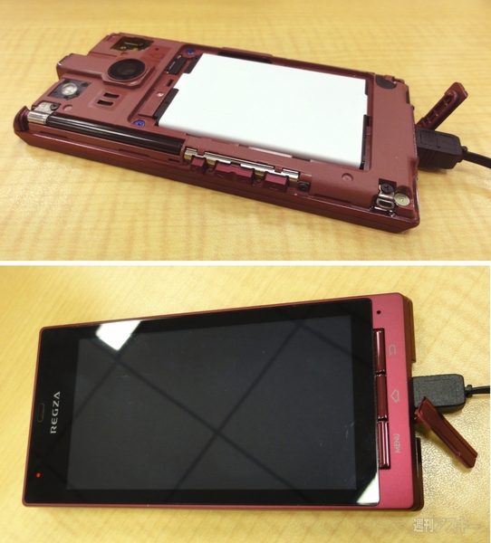 背面カバーはずしても表は元の色のまま