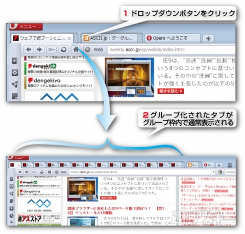 Opera最強伝説！タブスタック機能が超便利なOpera11