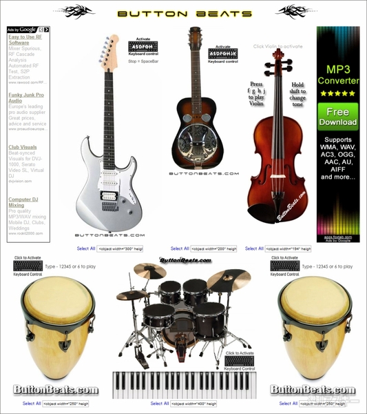 Chrome:サウンド系エクステンションVirtual Piano