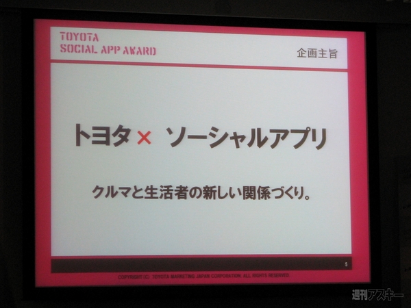 TOYOTA SOCIAL APP AWARD