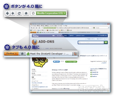 Firefox：3.6を4.0ふうに改造