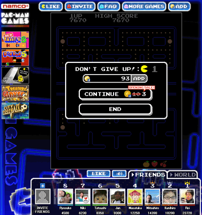 facebook パックマン