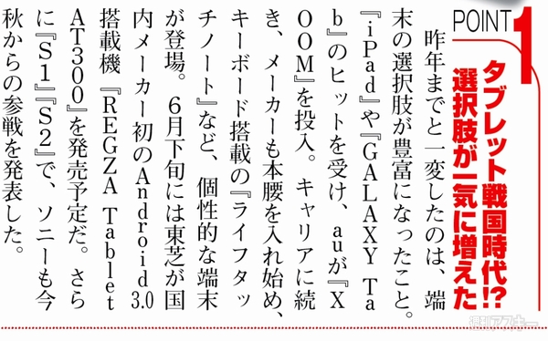 タブレットの重要トピックはコレ