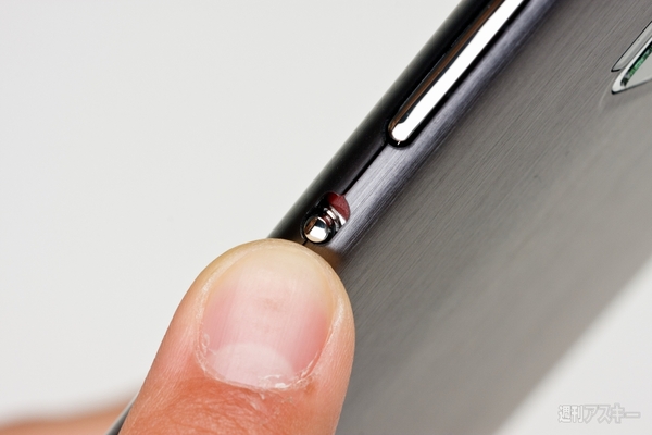 回転ロックボタンがある