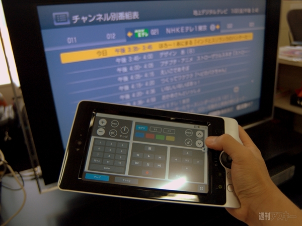 テレビリモコン機能